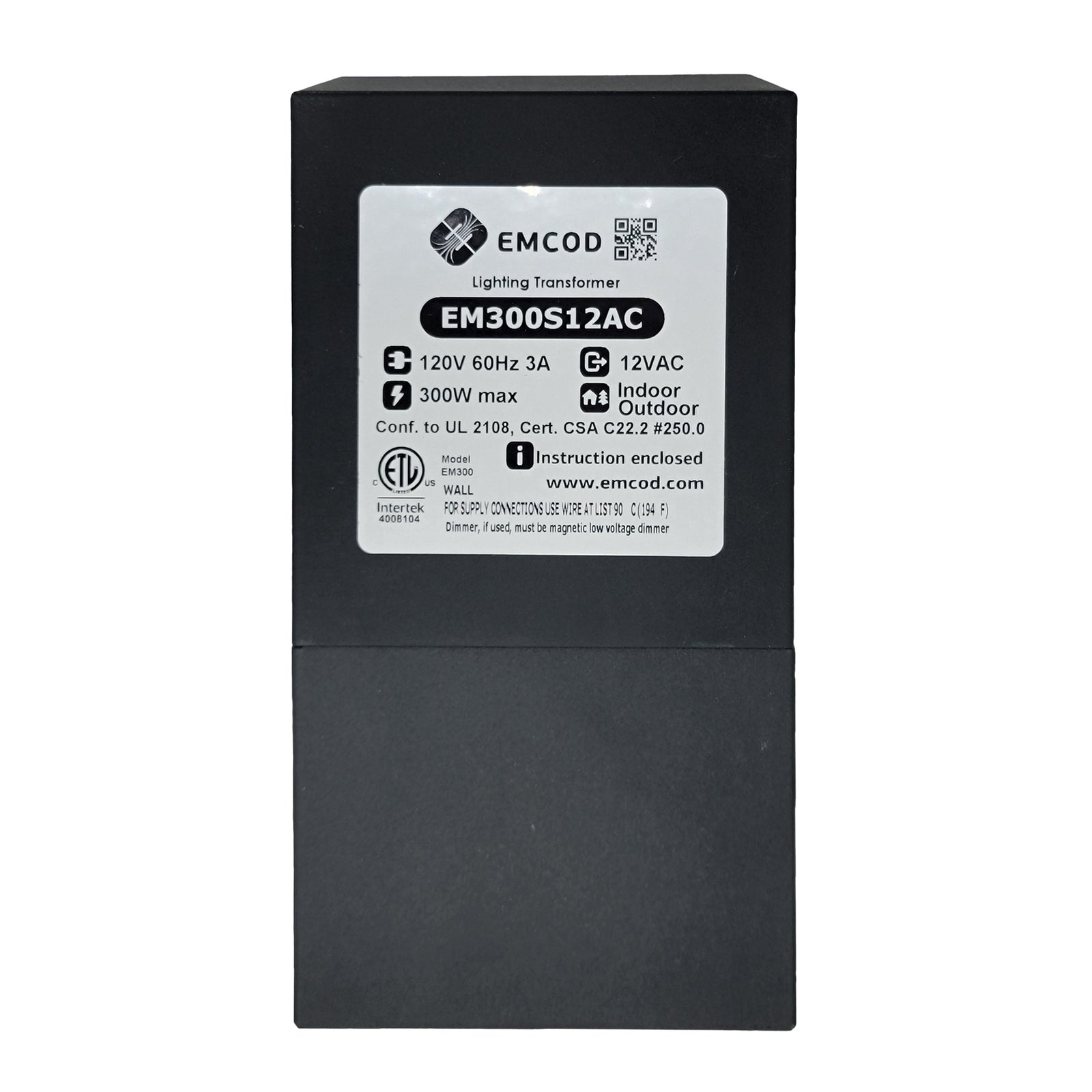 Emcod 12VAC transformer 300 Watts EM300S12AC Pool Safety