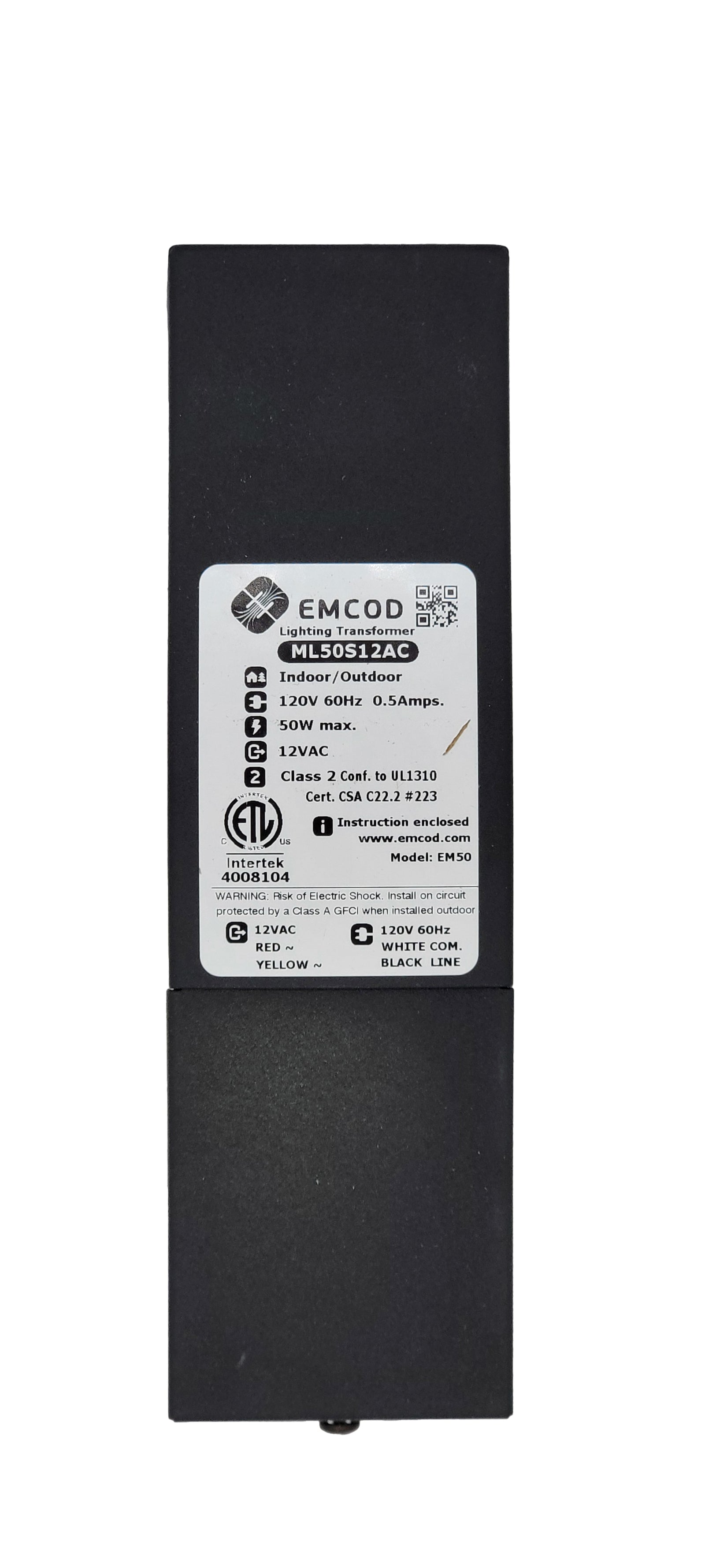 ML50S12AC 12VAC Pool transformer 120VAC input 50 Watts max output