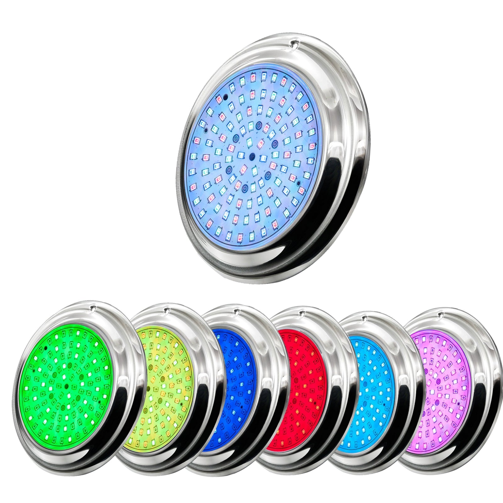 PoolTone 16 Color LED Pool Light 12 or 120 Volts SS Rim 15 - 150 FT (11 inch diameter) Home & Garden > Pool & Spa Pool Tone 